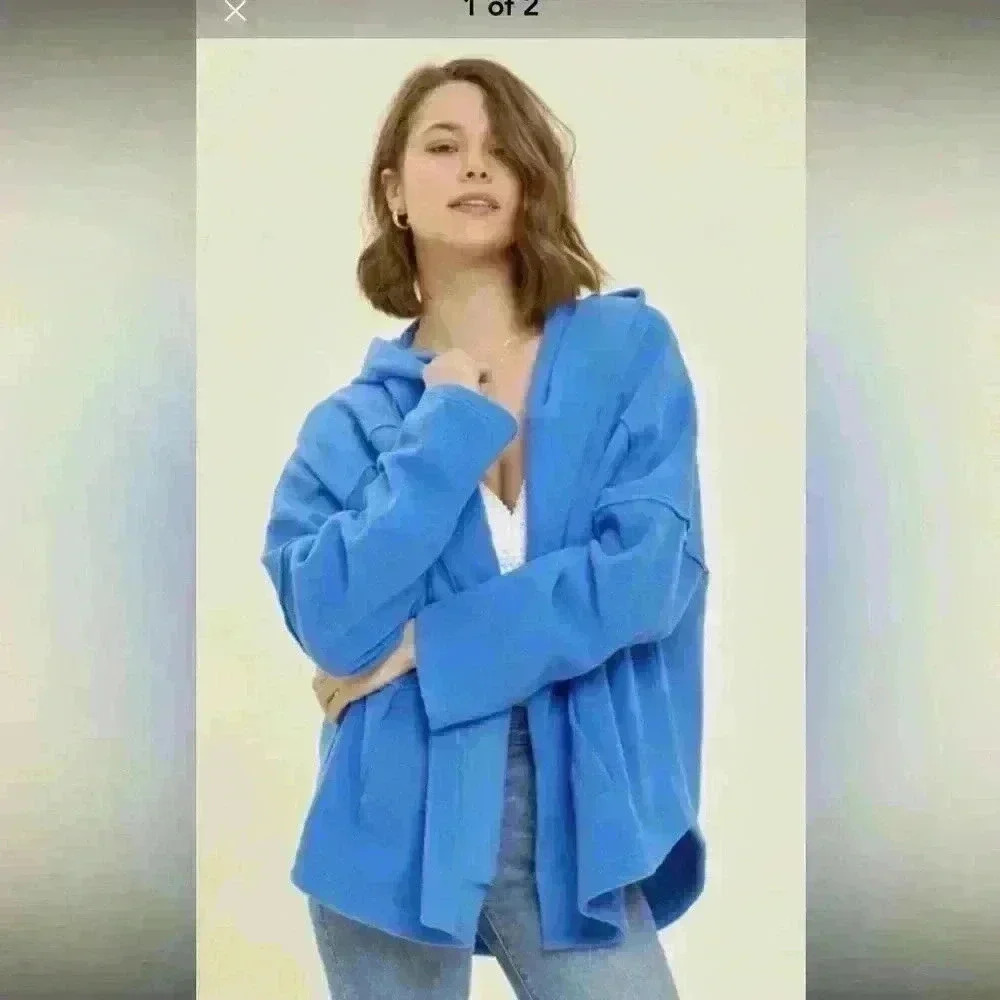 Heyson - Super soft and cozy Cardigan / Shacket - size S/M - Royal Blue - NWT